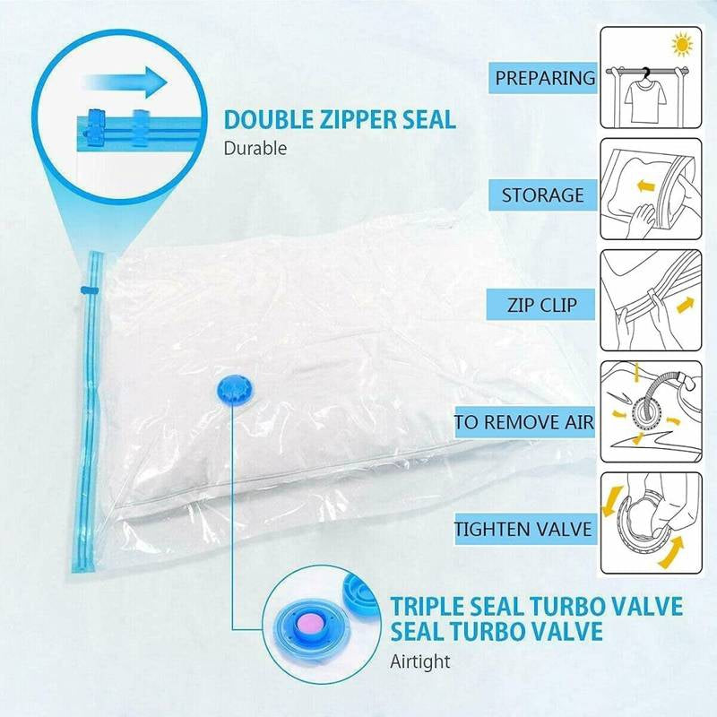 Big Vacuum Storage Bag with Pump 5 Bag 1 Pump